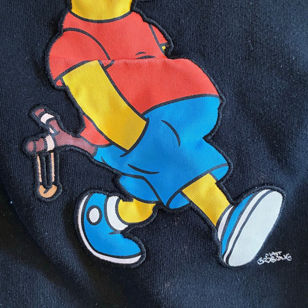 Pull & Bear The Simpsons Bart Graphic Sweatshirt Black Size Small - Picture 7 of 8